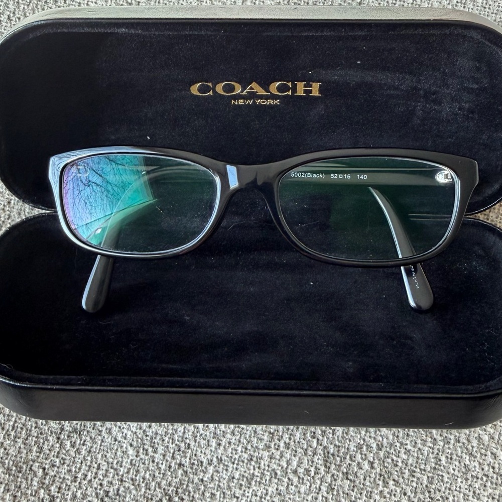 Women’s Black Coach Prescription Eyeglasses HC6158U T 5002 52 16 140 Like New
